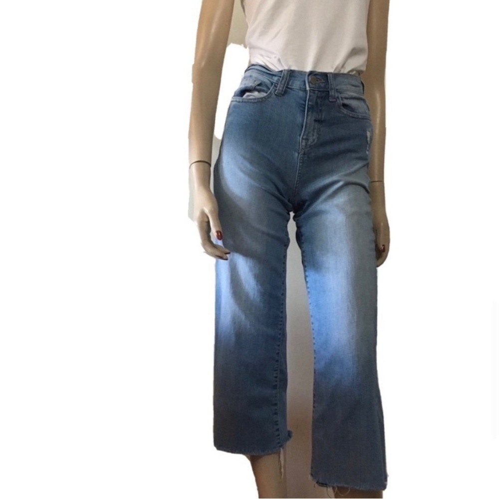 IVY + MAIN raw hem jeans high waist jeans blue S:1 - Picture 9 of 16